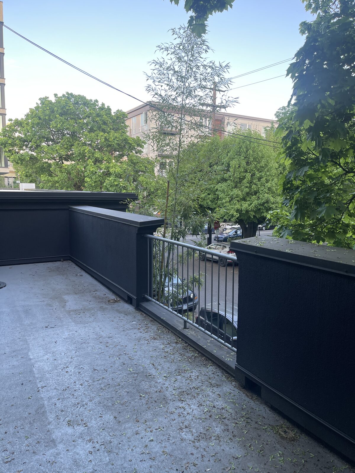 Balcony view from creative office space at 1815 Slabtown in NW Portland Oregon